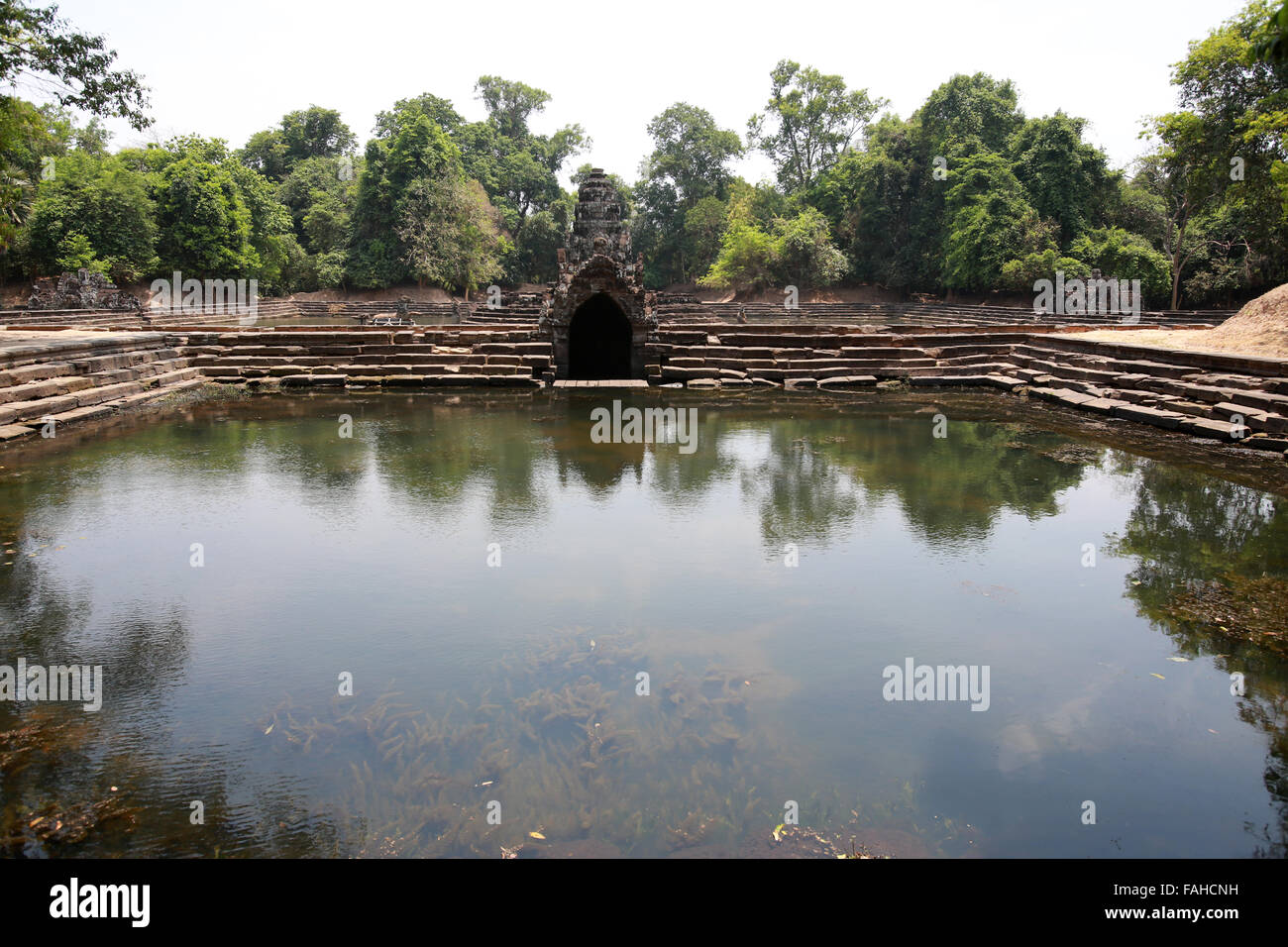 Southeast Asia Cambodia Nirvana Palace( neak pean ) Stock Photo