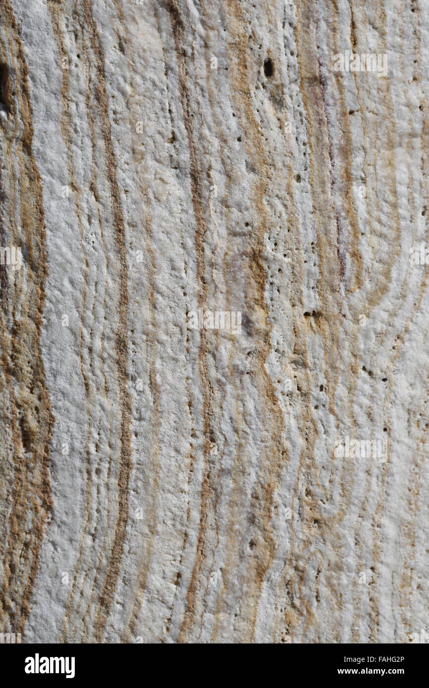 Macro detail of marble column in Laodikya Ancient City. Laodikya Ancient City in Denizli, Turkey. Stock Photo