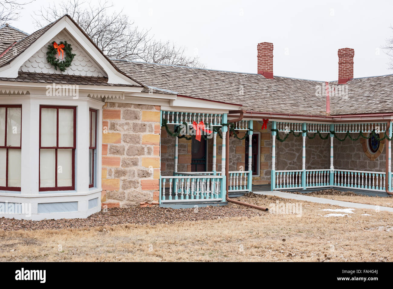 Studley, Kansas - The Cottonwood Ranch State Historic Site. Stock Photo