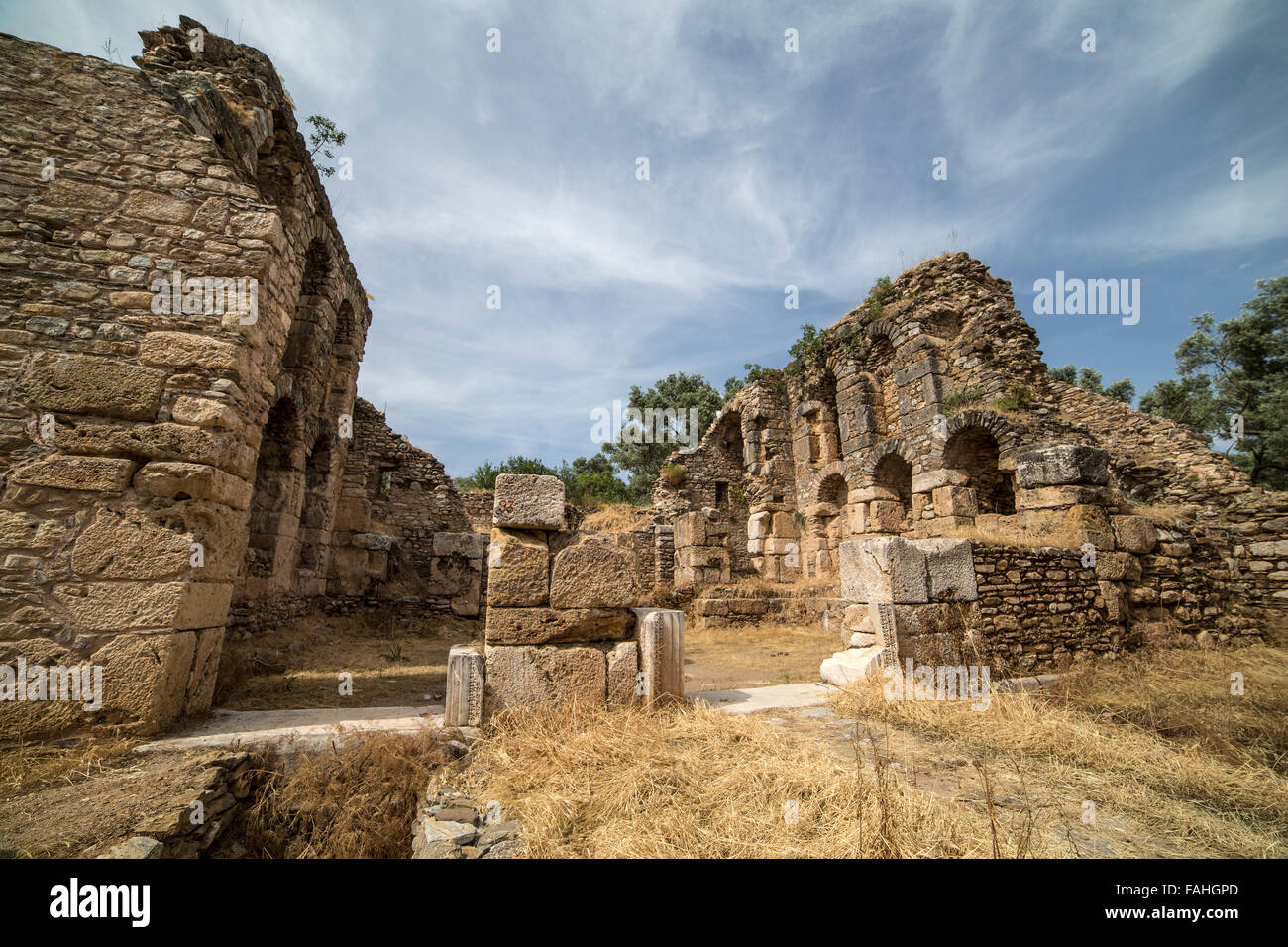 Nysa was Ancient City of Caria. Now in the Sultanhisar district of Aydın Province of Turkey Stock Photo