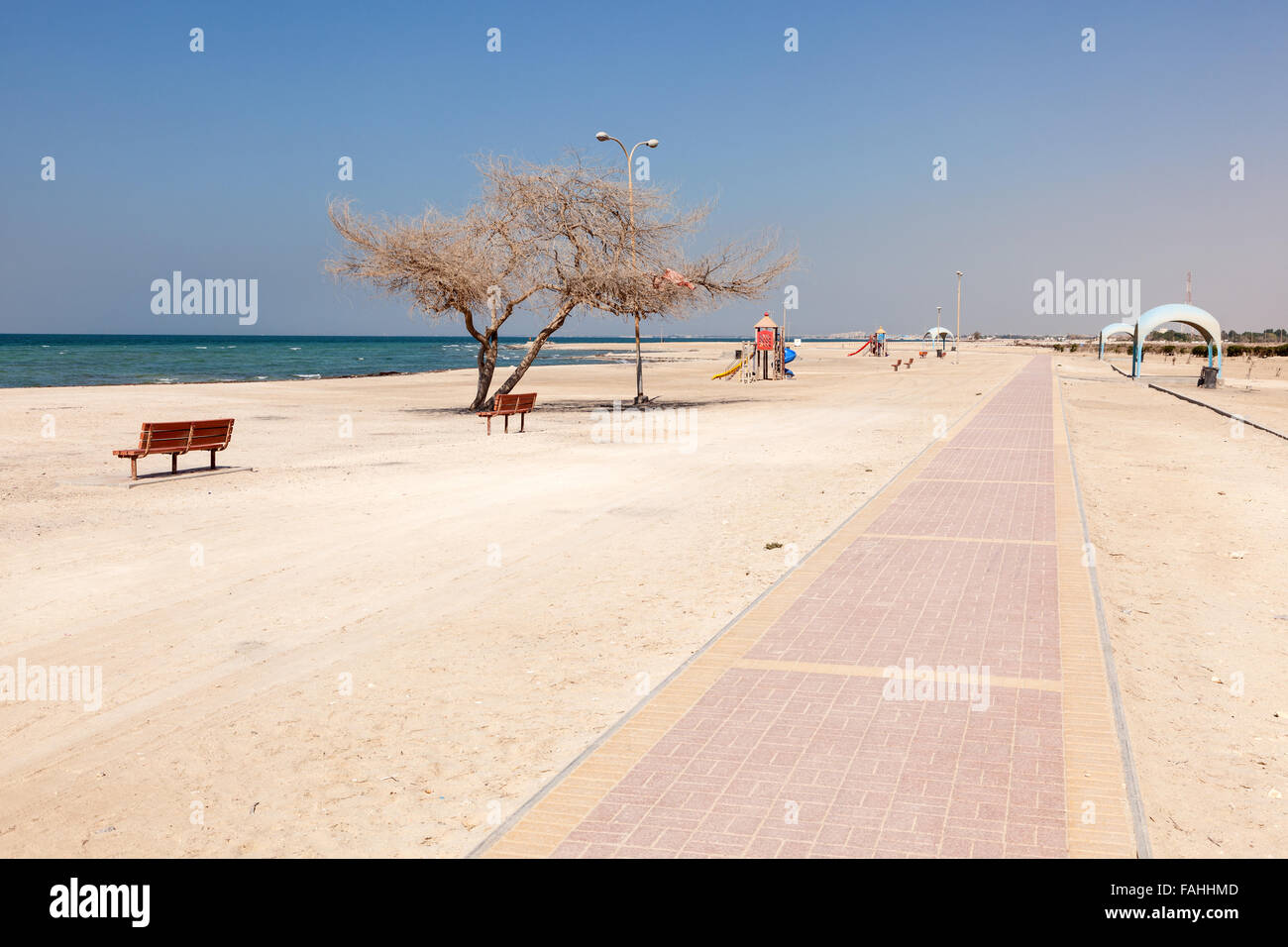 Beach in Bahrain Stock Photo