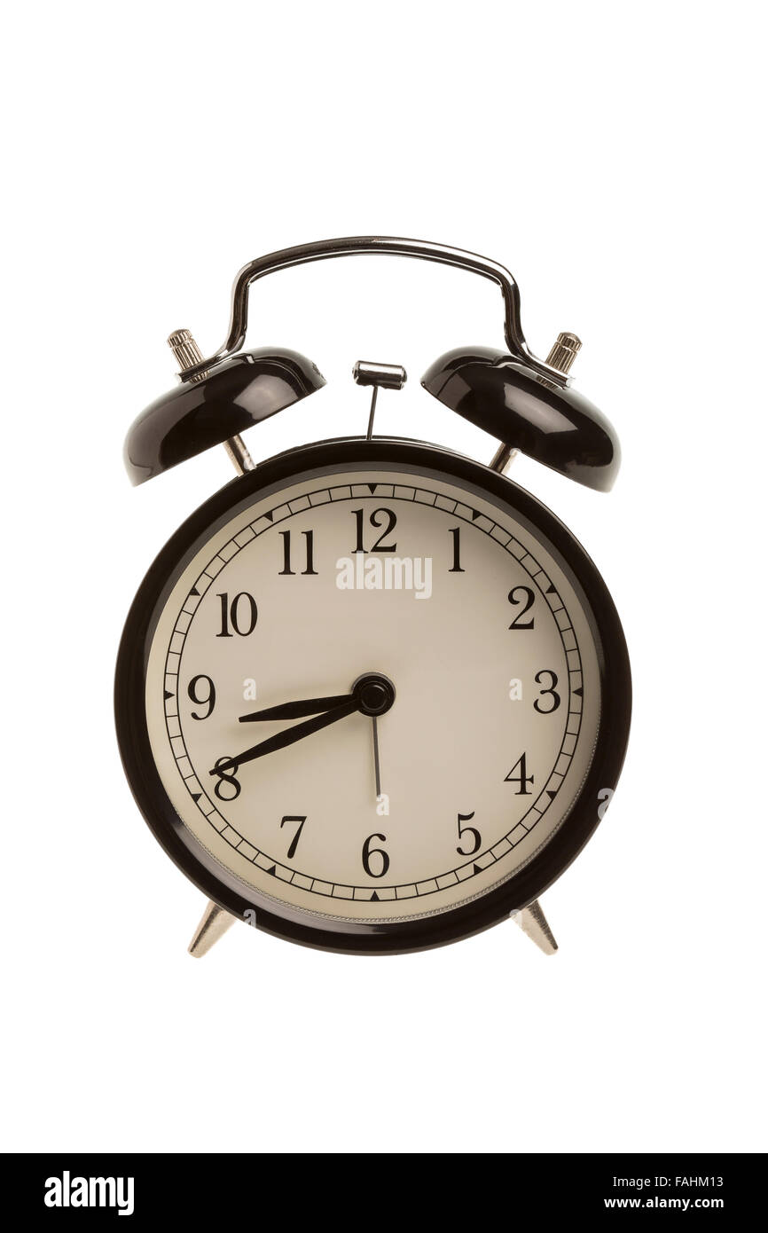 Alarm clock on white background Stock Photo