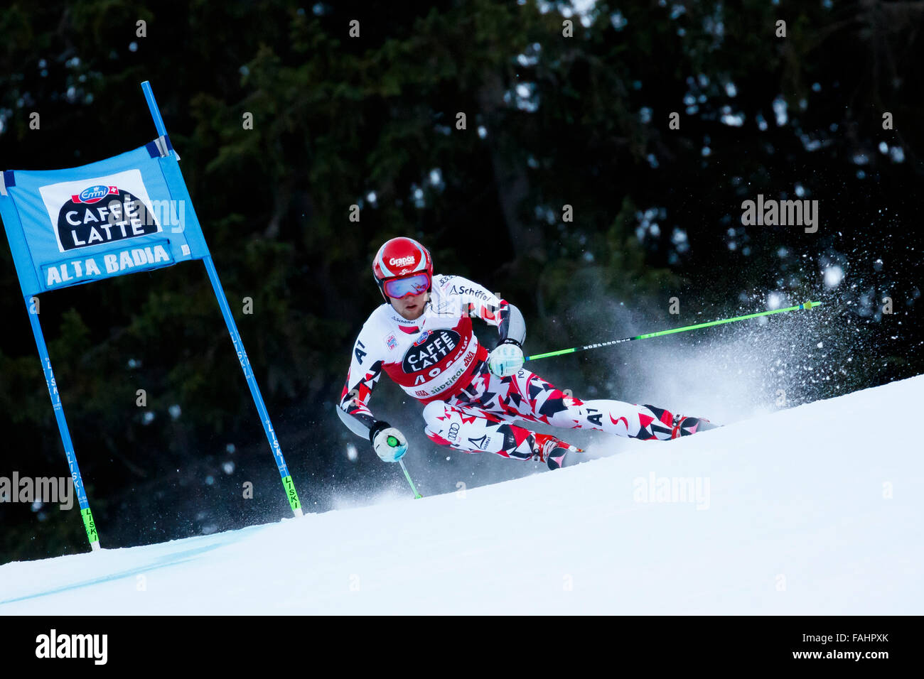 Alta Badia, Italy 20 December 2015.  SCHWARZ Marco (Aut) competing in the Audi Fis Alpine Skiing World Cup Men’s Giant Slalom Stock Photo