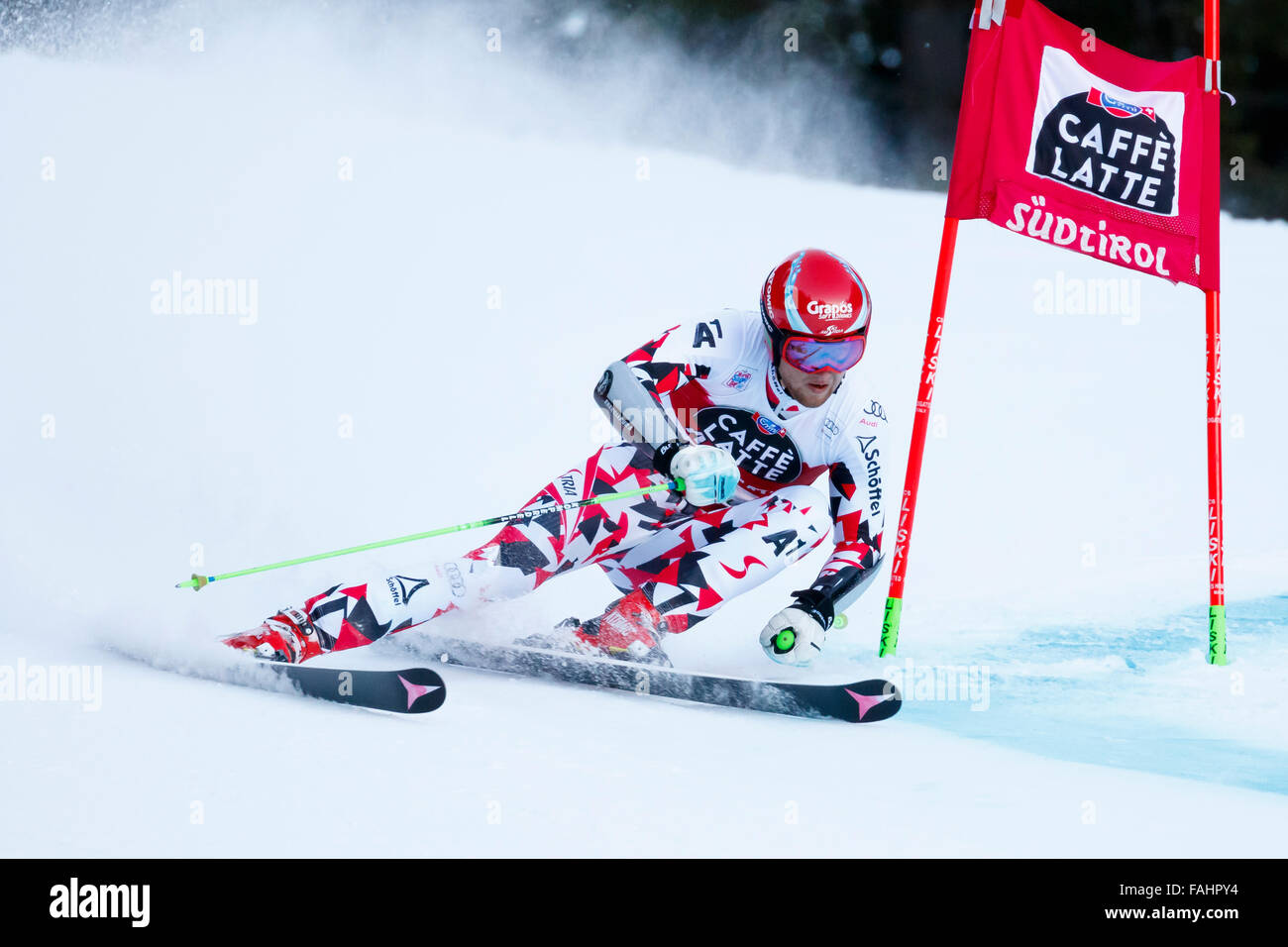 Alta Badia, Italy 20 December 2015.  SCHWARZ Marco (Aut) competing in the Audi Fis Alpine Skiing World Cup Men’s Giant Slalom Stock Photo