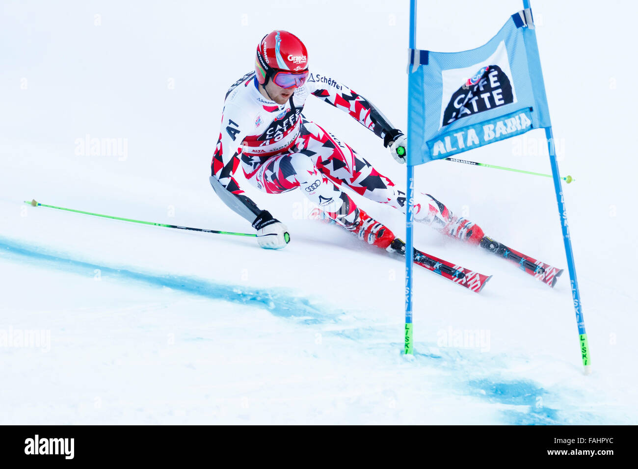 Alta Badia, Italy 20 December 2015.  SCHWARZ Marco (Aut) competing in the Audi Fis Alpine Skiing World Cup Men’s Giant Slalom Stock Photo