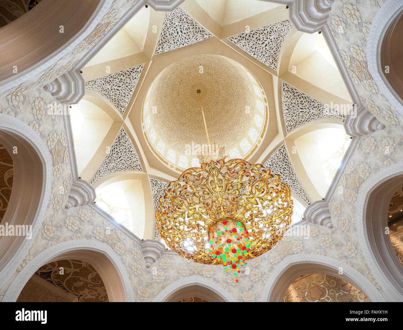 Decoration of Sheikh Zayed Mosque and biggest in the world chandelier