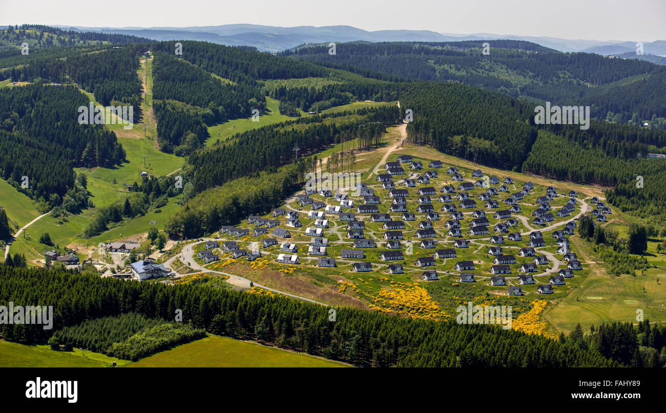 Aerial View Mountainside Of Landal Winterberg Holiday Park Stock