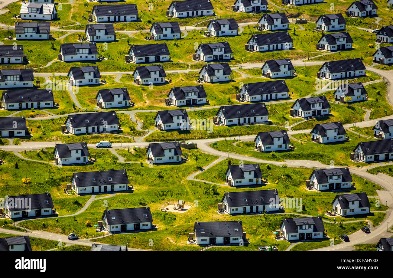 Aerial View Mountainside Of Landal Winterberg Holiday Park Stock