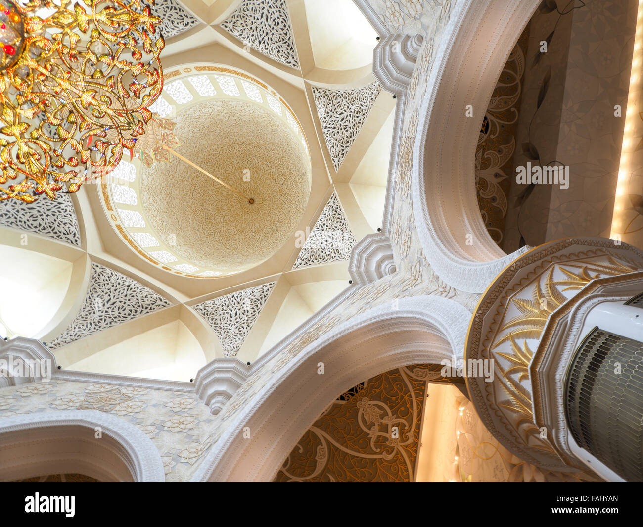 Decoration of Sheikh Zayed Mosque and biggest in the world chandelier