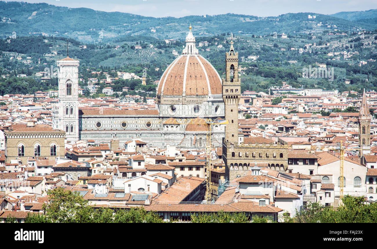 Florence (Italian: Firenze, alternative obsolete form: Fiorenza; Latin: Florentia) is the capital city of the Italian region of Stock Photo