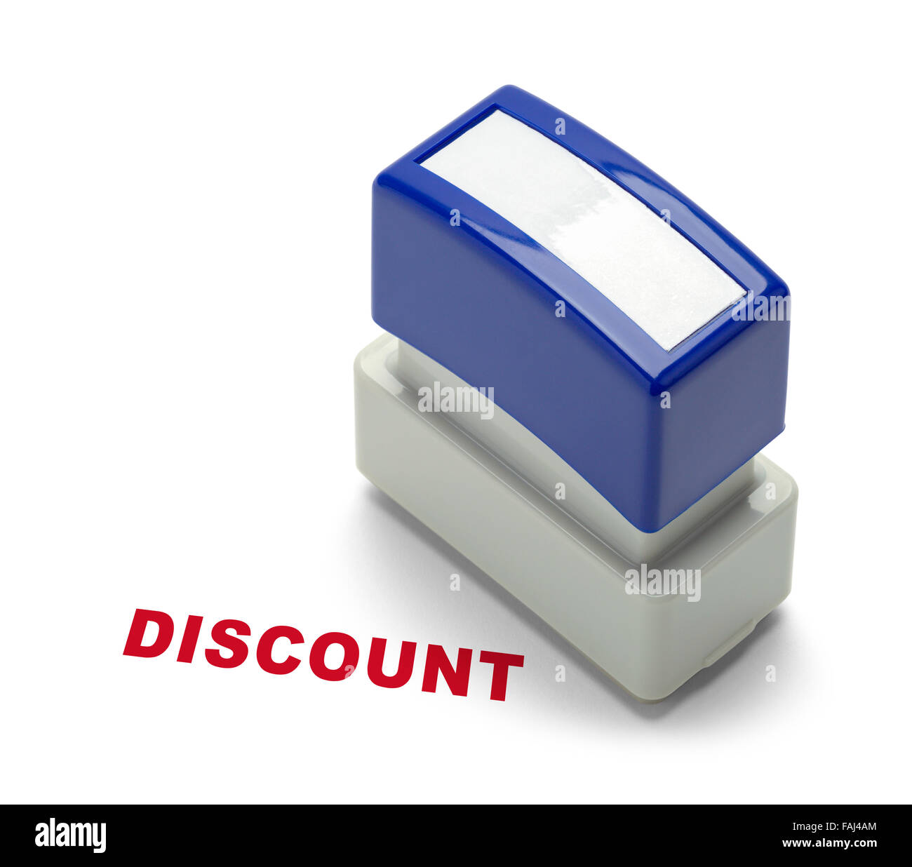 Business Discount Stamper Isolated on a White Background. Stock Photo