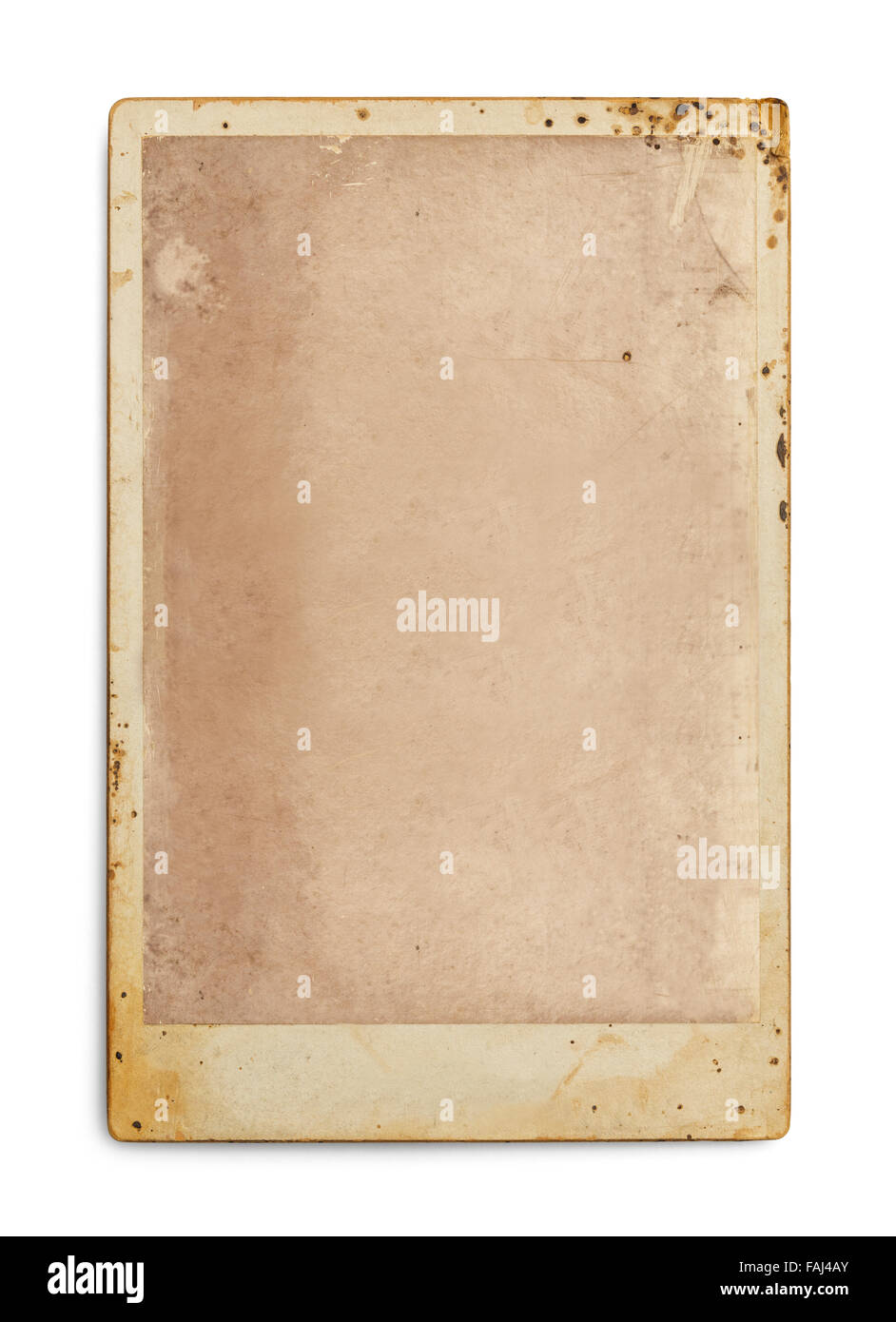 Old Antique Photo With Copy Space Isolated on a White Background. Stock Photo