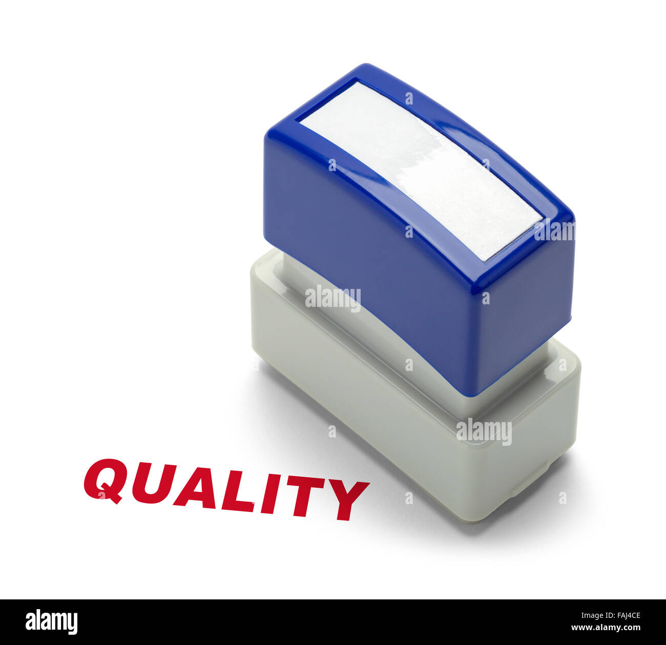 Office Quality Stamper Isolated on a White Background. Stock Photo