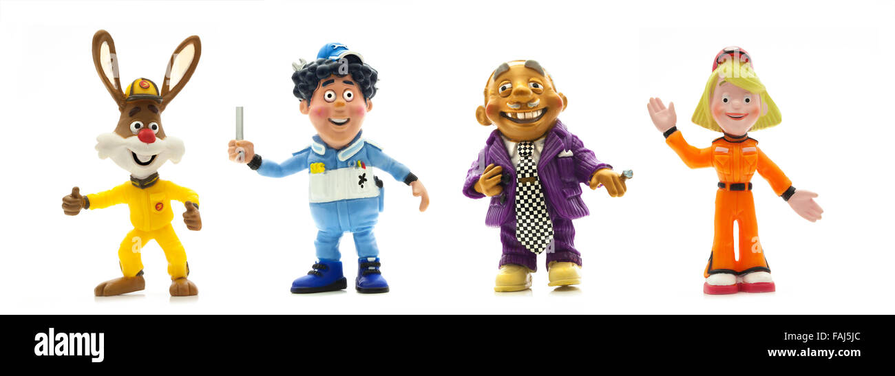 Roary The Racing Car Figures And Characters On A White Background Stock 
