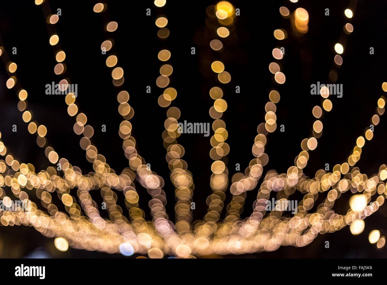 Christmas Lights hanging in midair Stock Photo Alamy