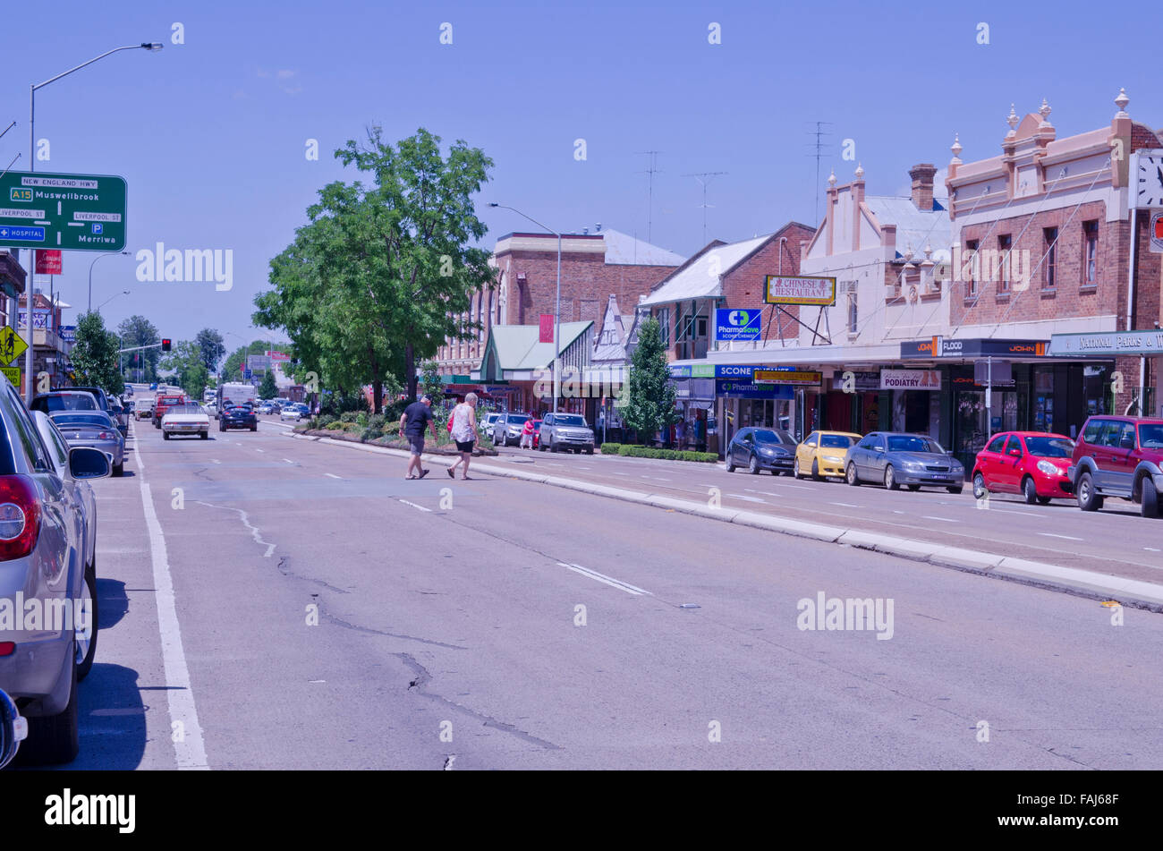 Main street Scone NSW Australia Stock Photo