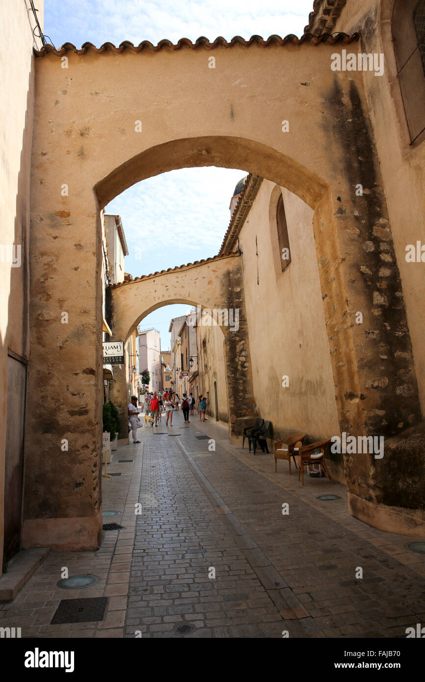 street scene Saint-Tropez, France Stock Photo