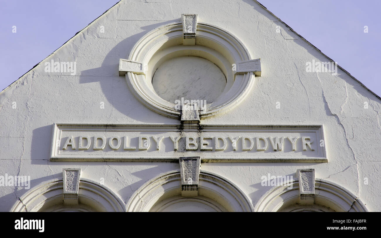 Bethesda Welsh Baptist Chapel Conwy north wales uk Stock Photo
