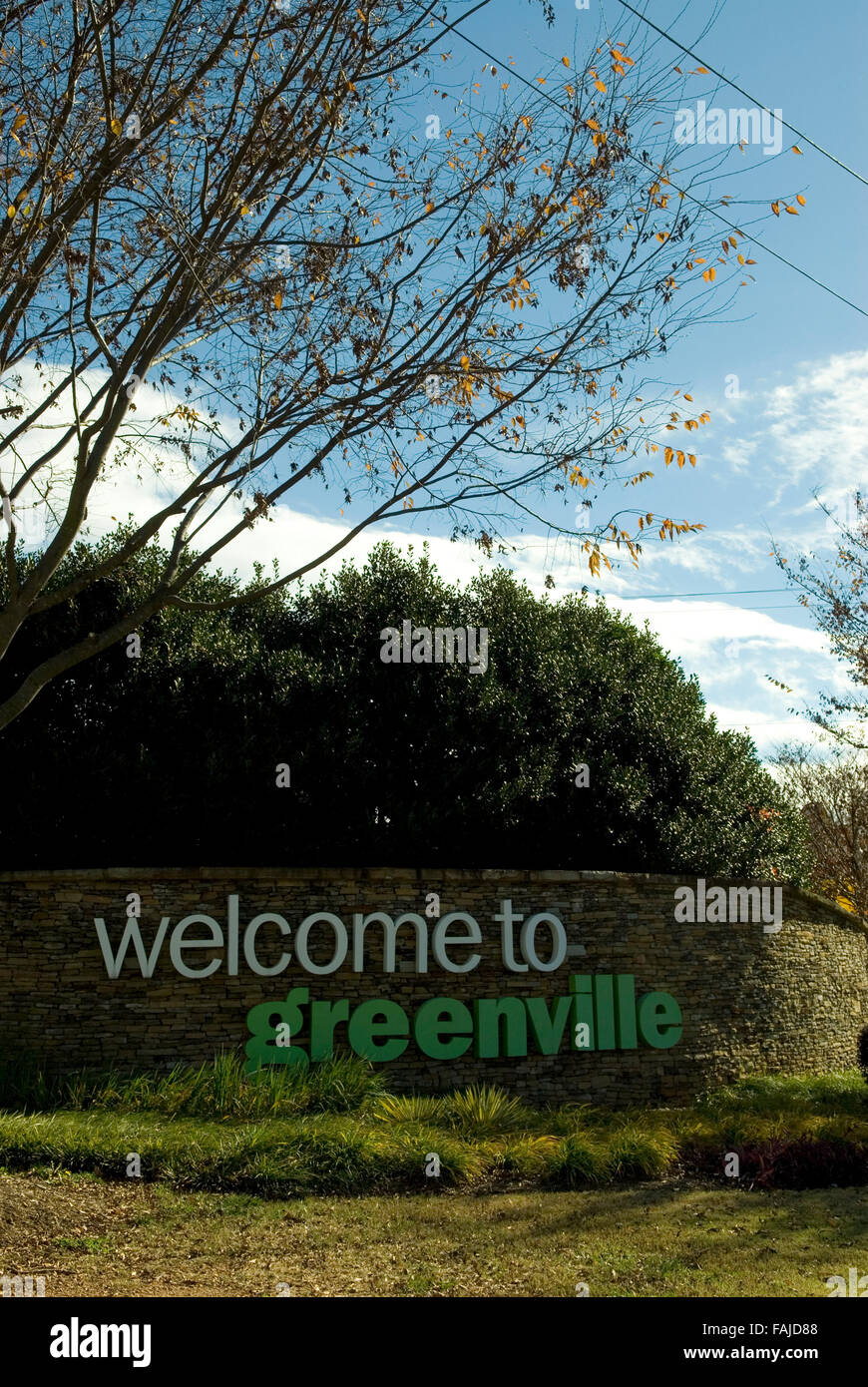 Greenville sign South Carolina USA Stock Photo Alamy