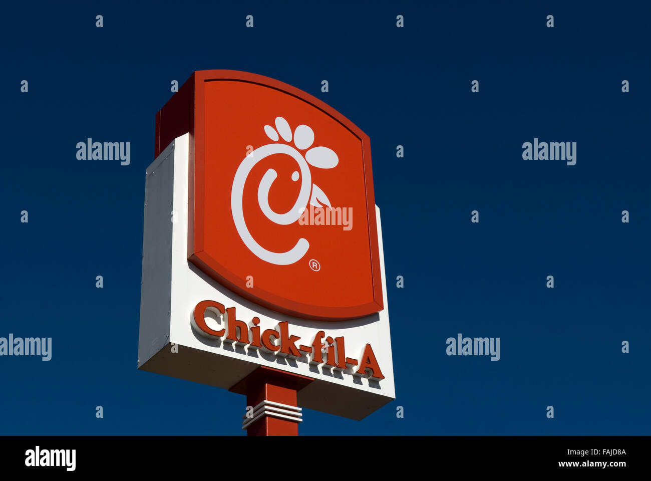 Chick-Fil-A  Restaurant sign USA Stock Photo