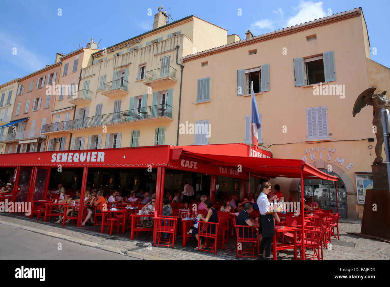 Cafe Senequier Saint-Tropez, France Stock Photo