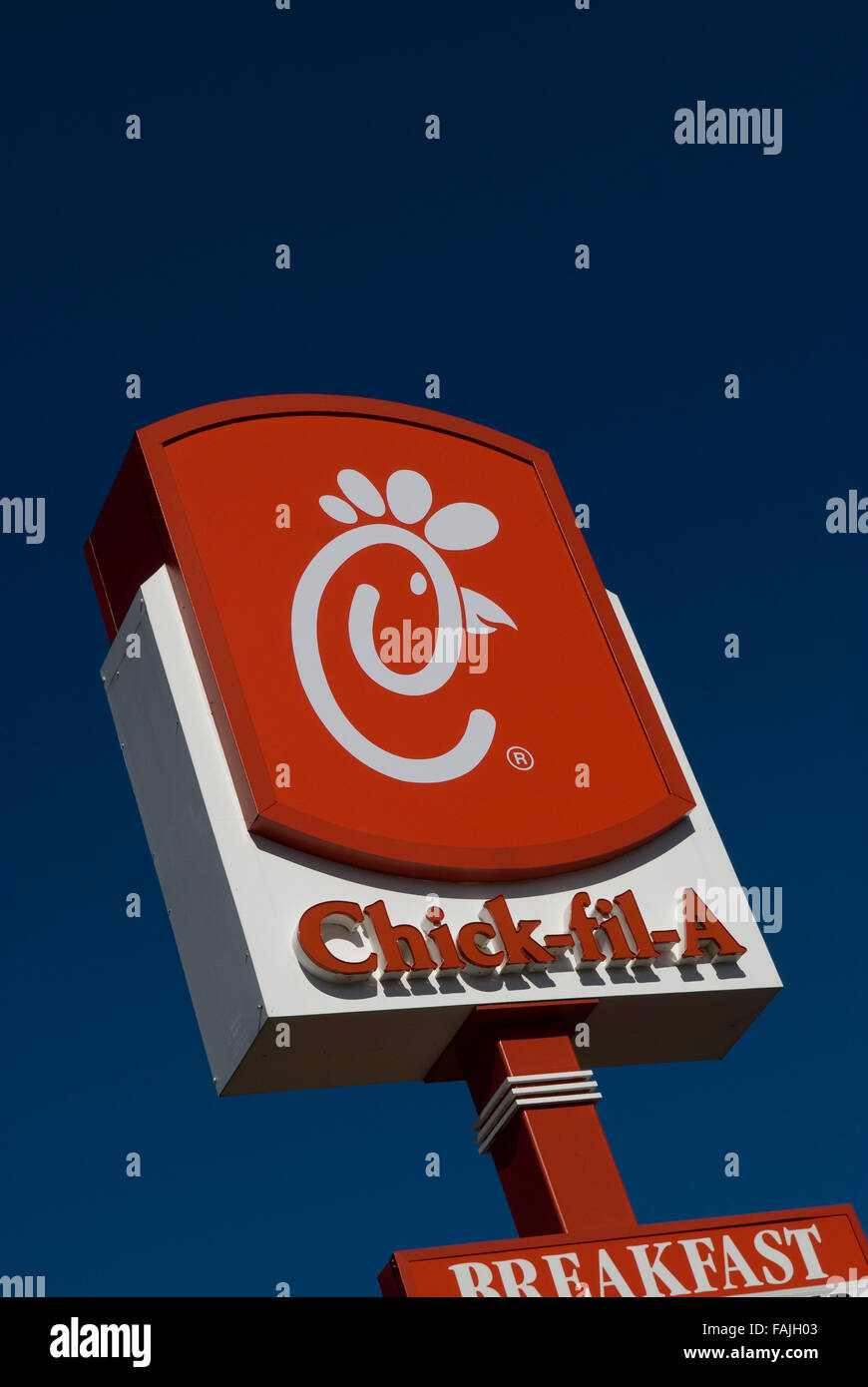 Chick-Fil-A  Restaurant sign USA Stock Photo