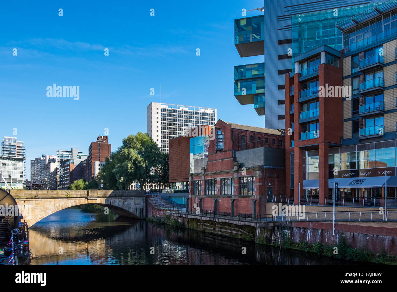 Modern Contemporary Architecture in Manchester City Centre, Manchester, UK. Stock Photo
