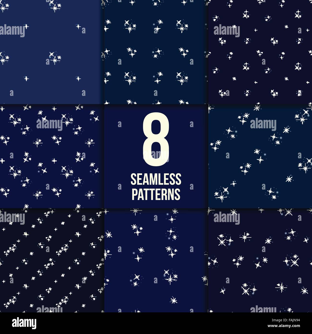 Starry sky seamless pattern set Stock Vector Image & Art - Alamy