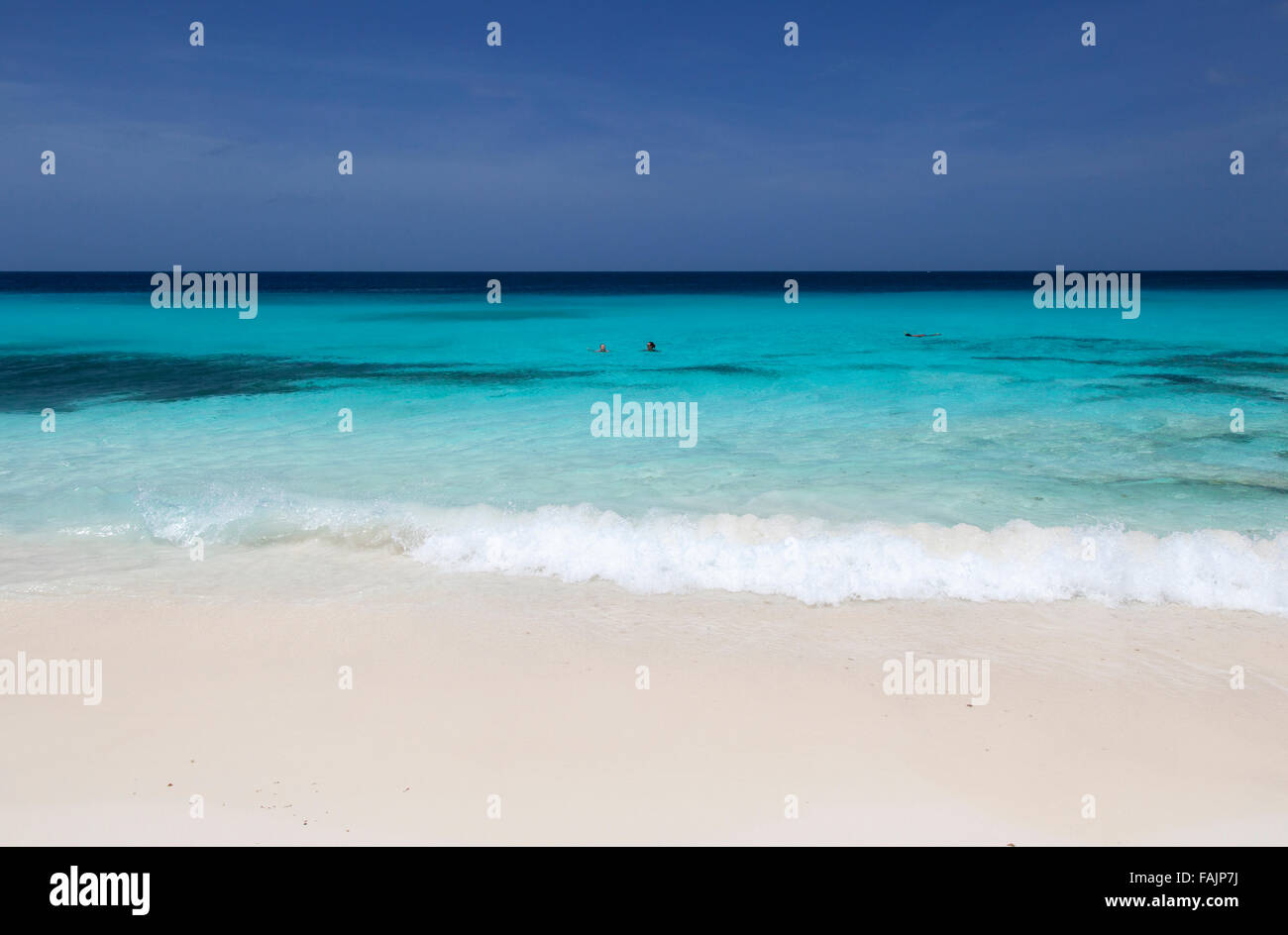 The Main Beach on Klein Curacao, Curacao Stock Photo