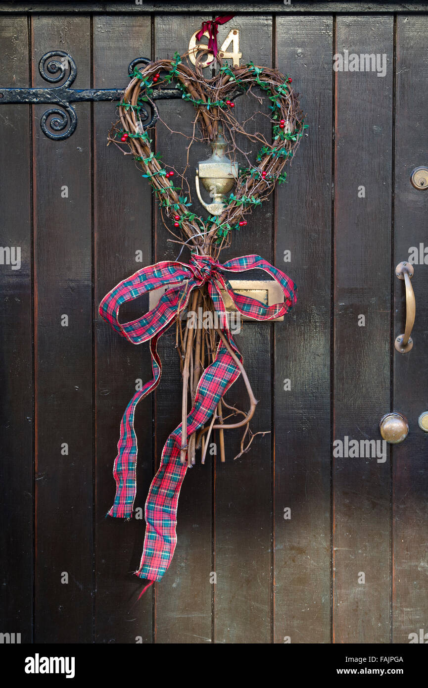 Wooden door with red heart hires stock photography and images Alamy