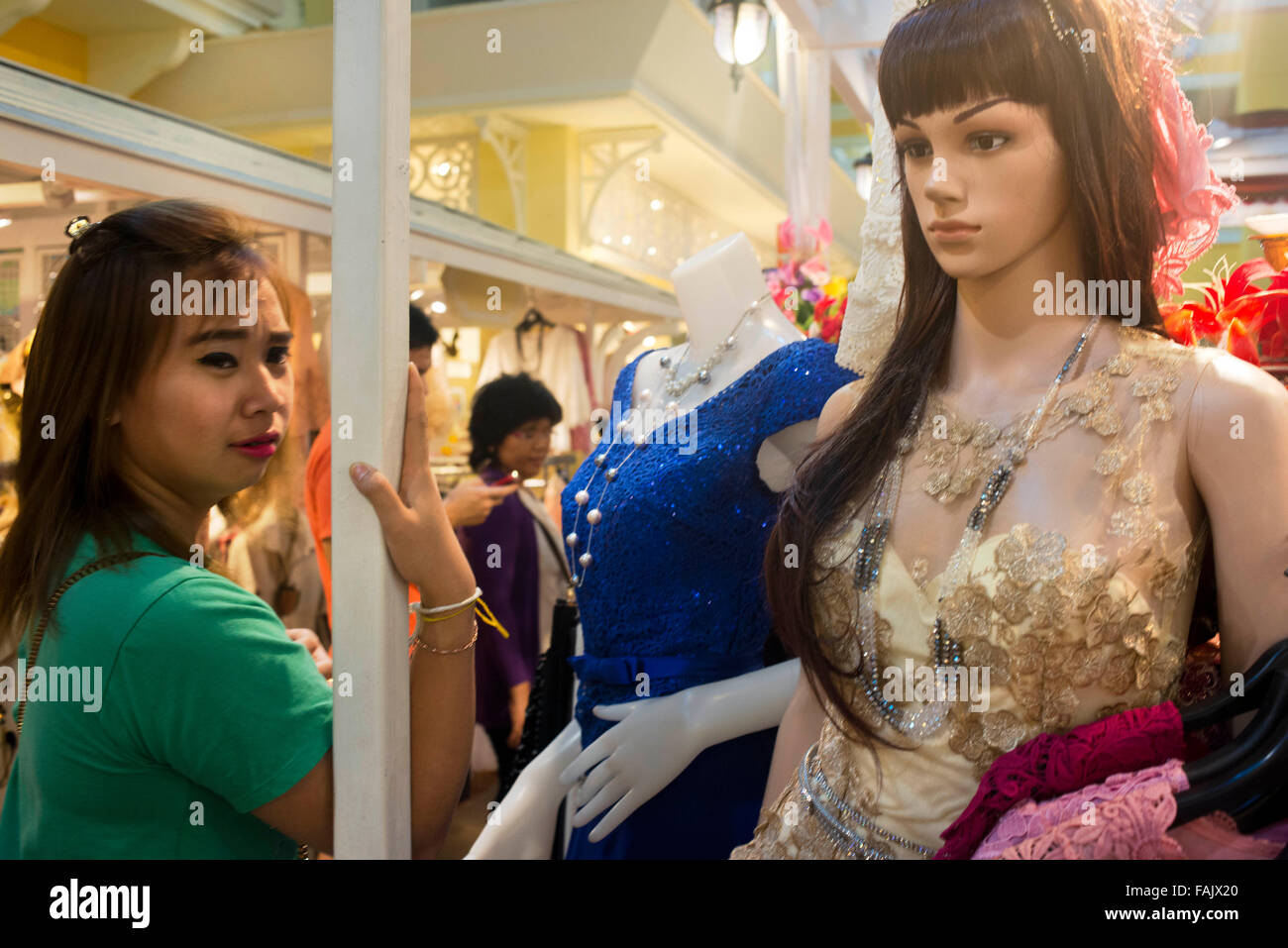 Mannequin in Chatuchak Weekend Market or Jatujak Market; is one of the world's largest weekend markets covers area of 70 rai (27 Stock Photo
