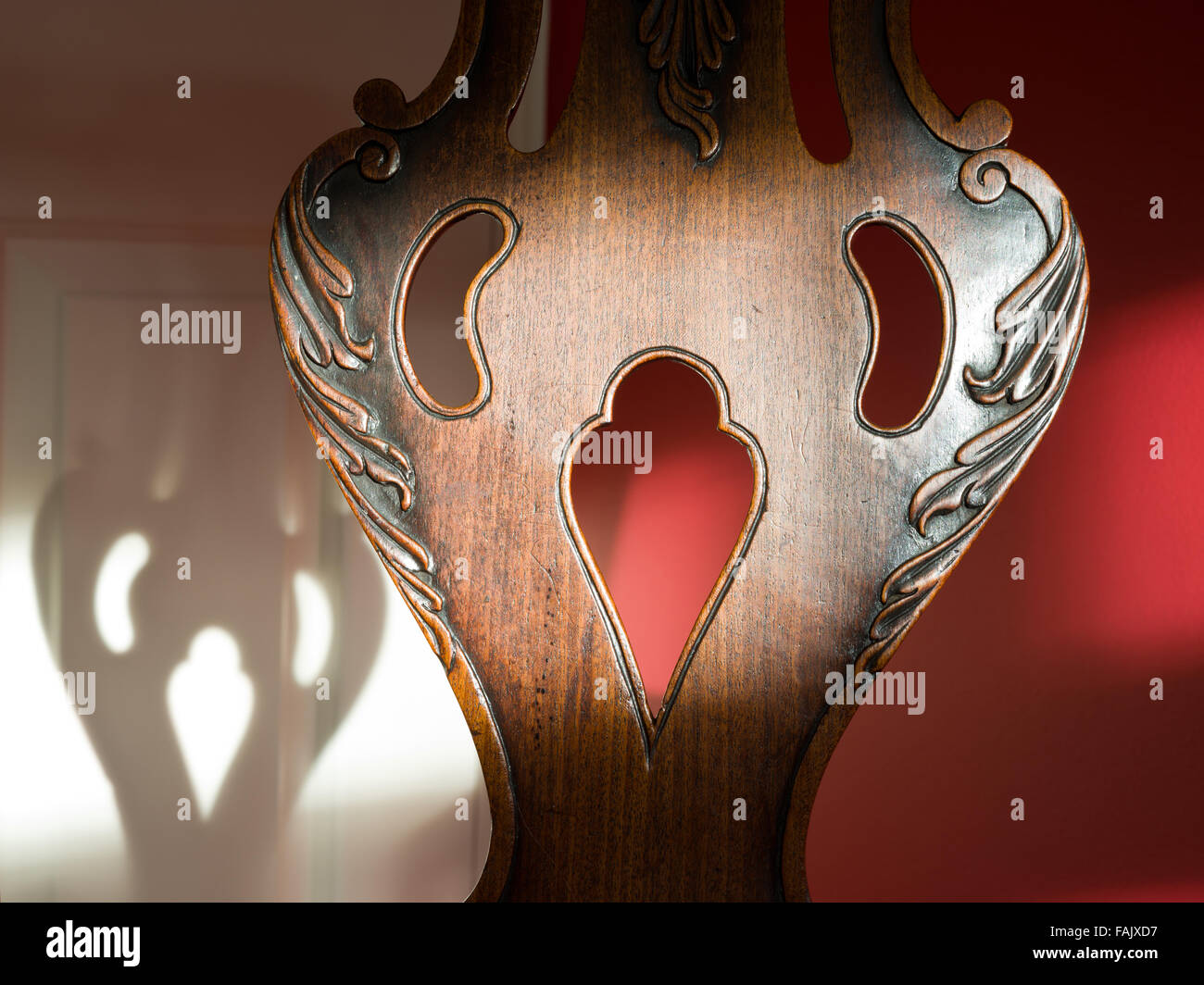 Antique Wooden Chair With Face On Back - Antique Poster