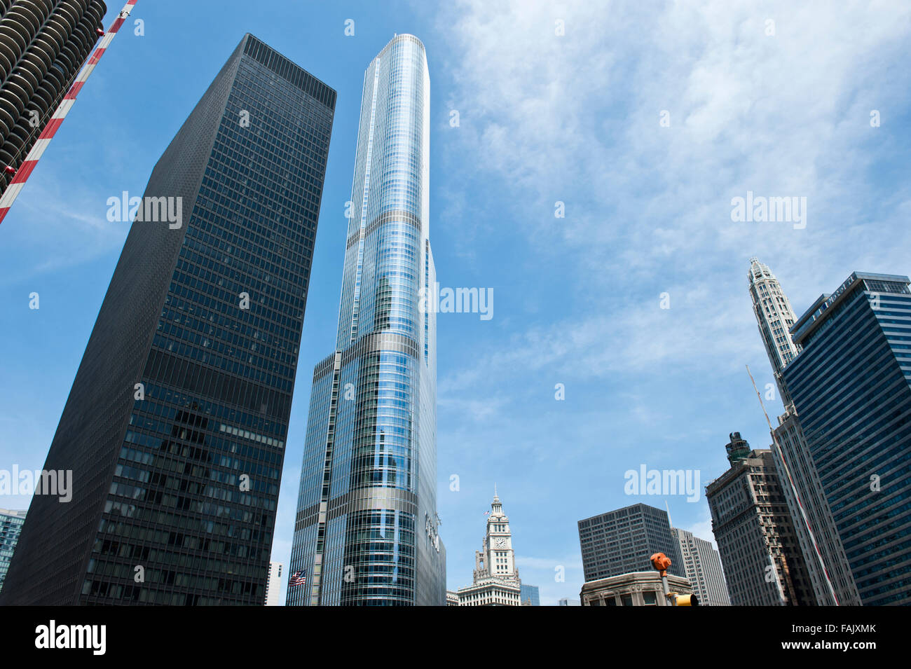 Glass Skyscrapers in Chicago Stock Photo Alamy