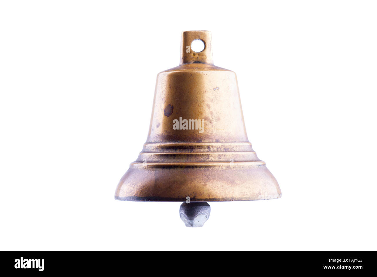 bronze bell isolated on white background Stock Photo