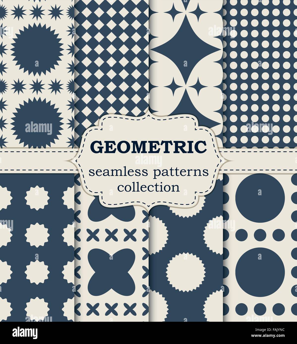 Vector illustration seamless geometric patterns Stock Vector Image ...