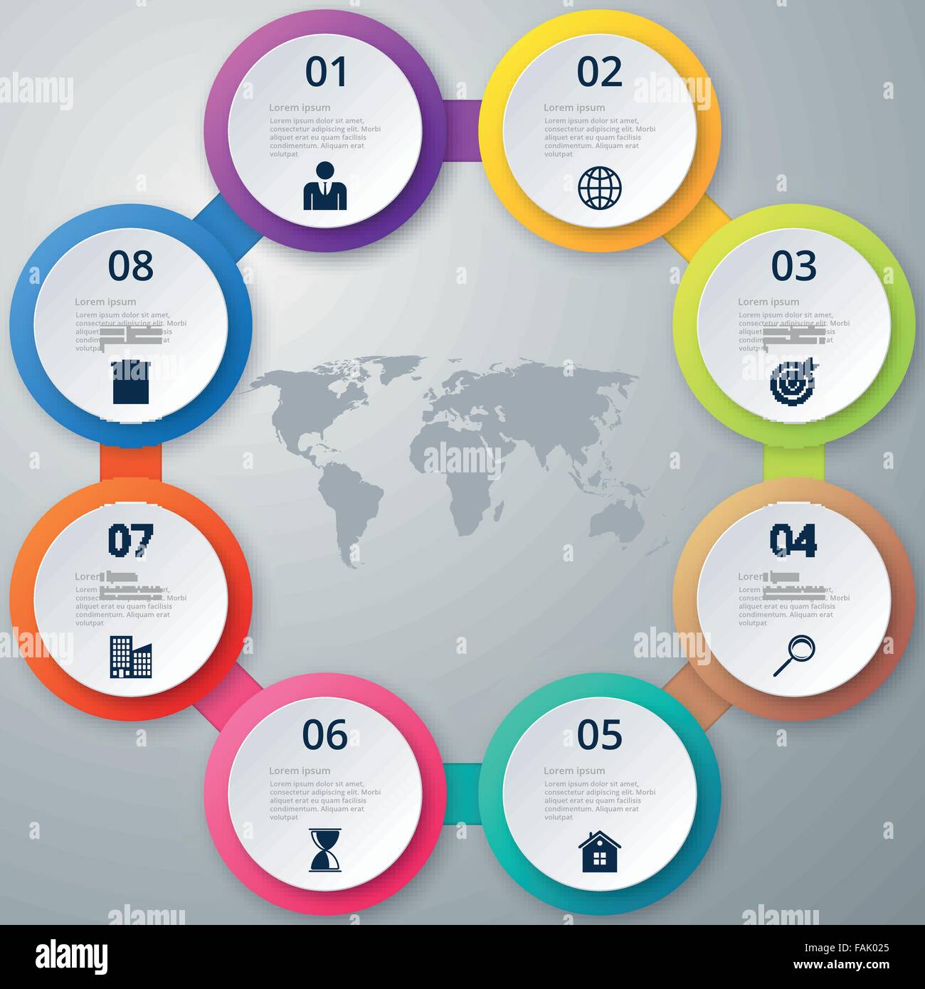 Vector illustration of a circle infographics Stock Vector Image & Art ...