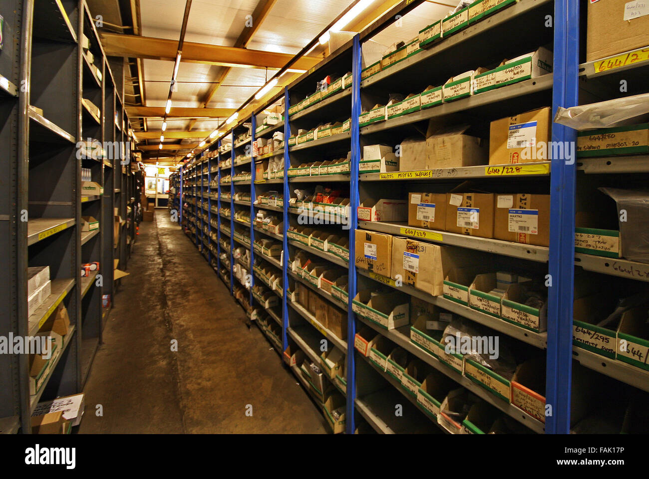 Shelves and items in large industrial store Stock Photo Alamy