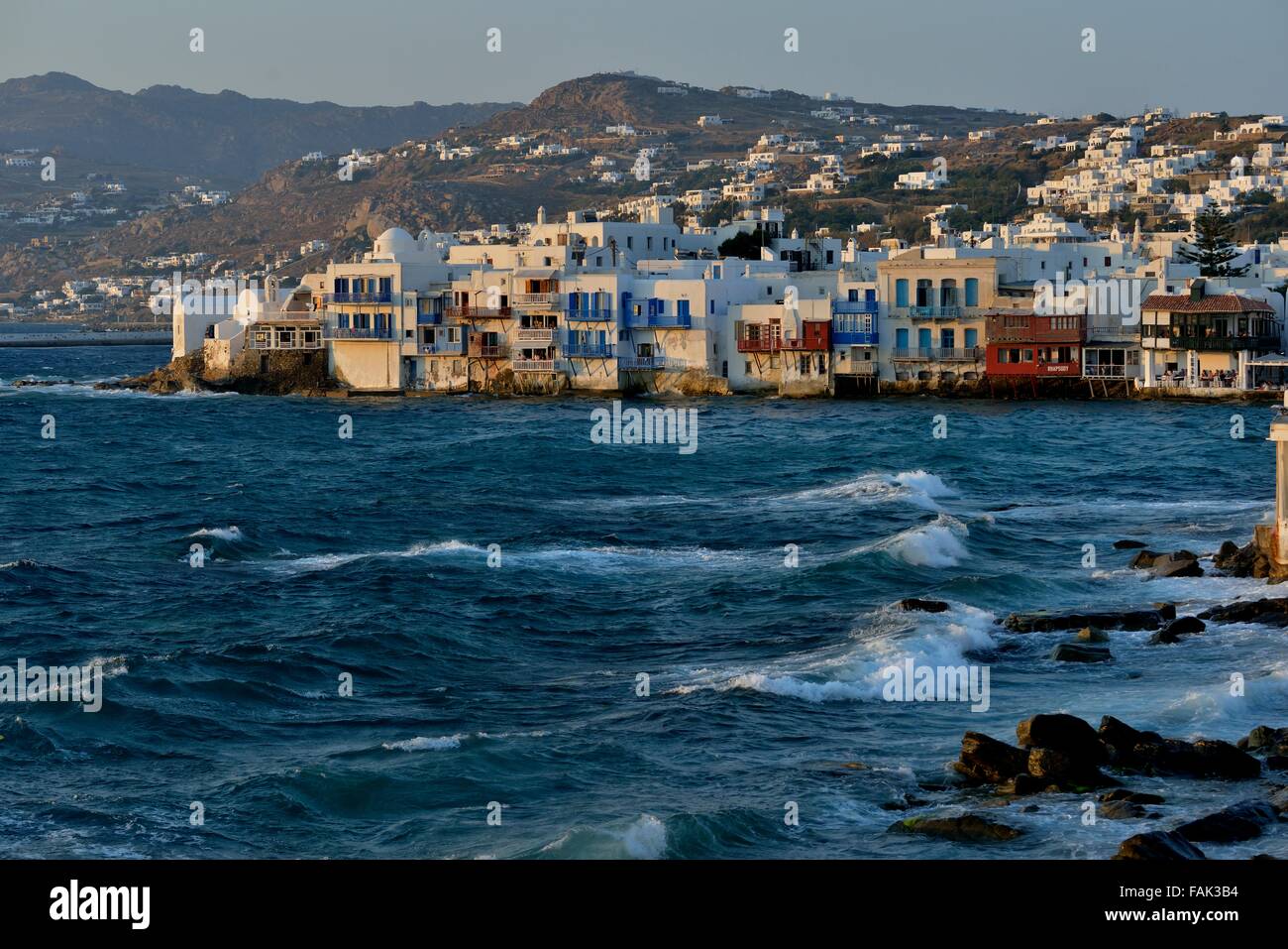 La Petite Venise, Chora or Mykonos Town, Mykonos, Cyclades, Greece Stock Photo