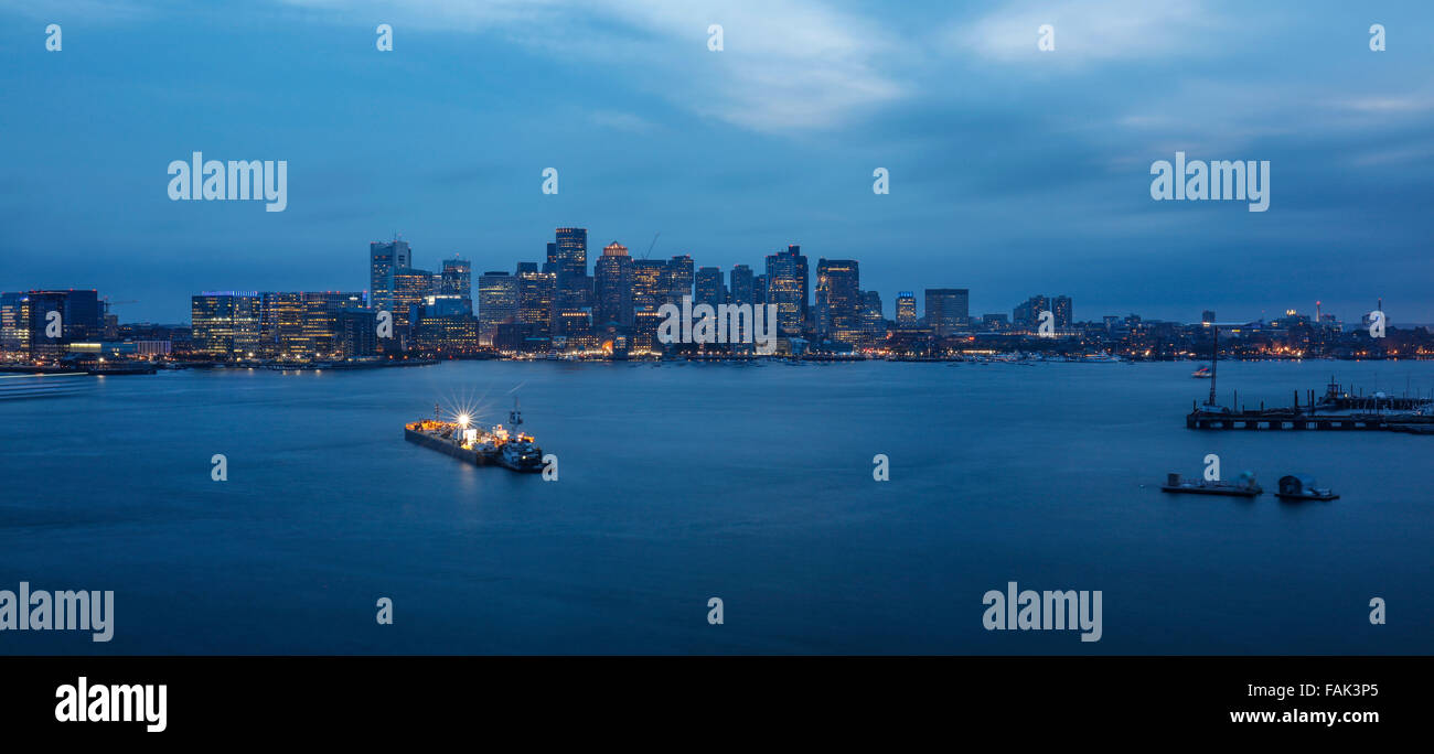 View skyline boston dusk hi-res stock photography and images - Alamy