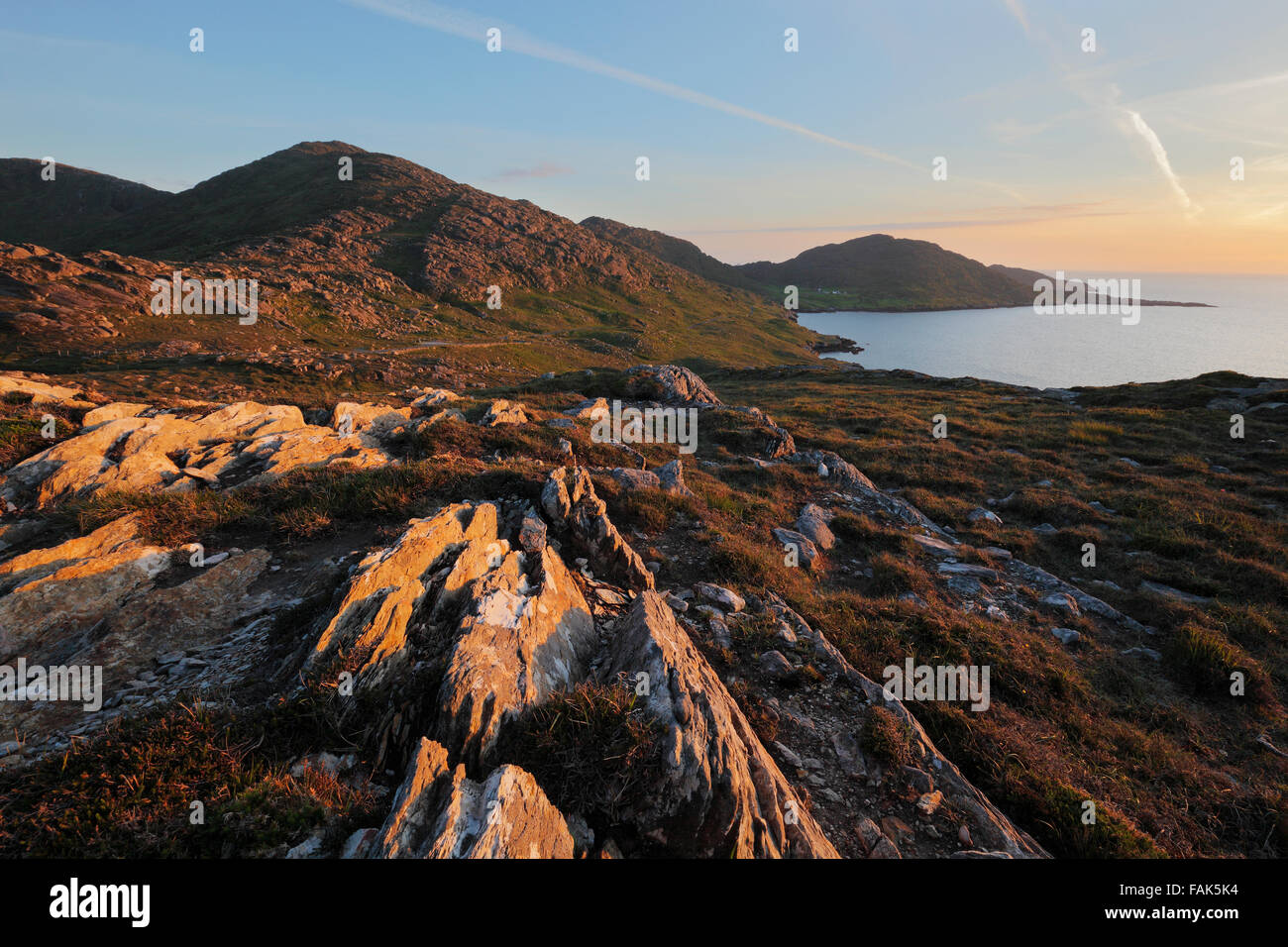 Garnish bay and Garnish Point on peninsula Beara, County Kerry, Ireland Stock Photo