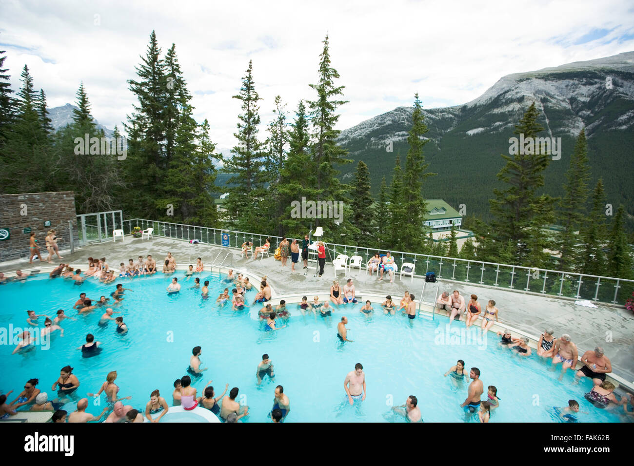 hot springs at banff in alberta, canada. Stock Photo