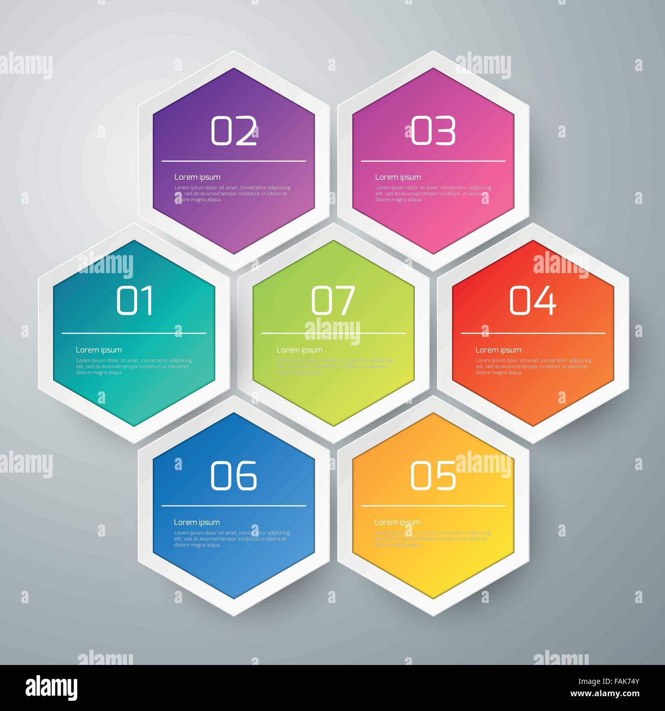 Vector illustration infographics hexagons Stock Vector Image & Art - Alamy