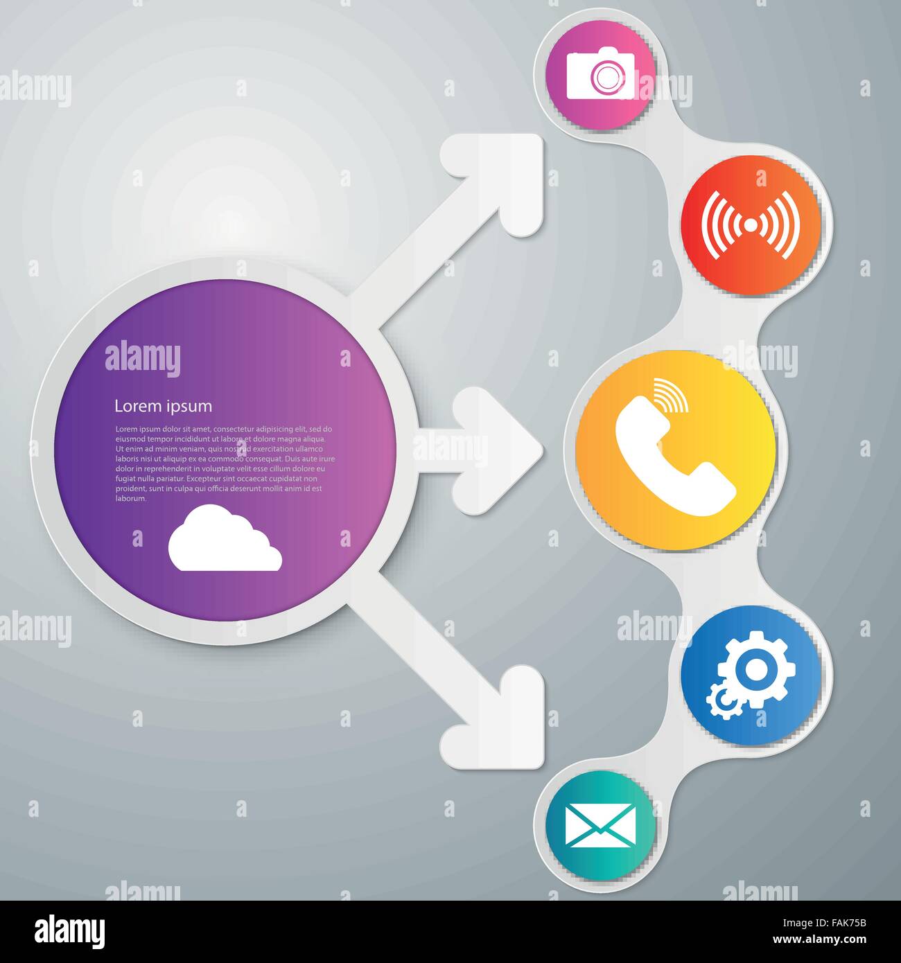 Vector illustration infographics circle arrow Stock Vector Image & Art ...