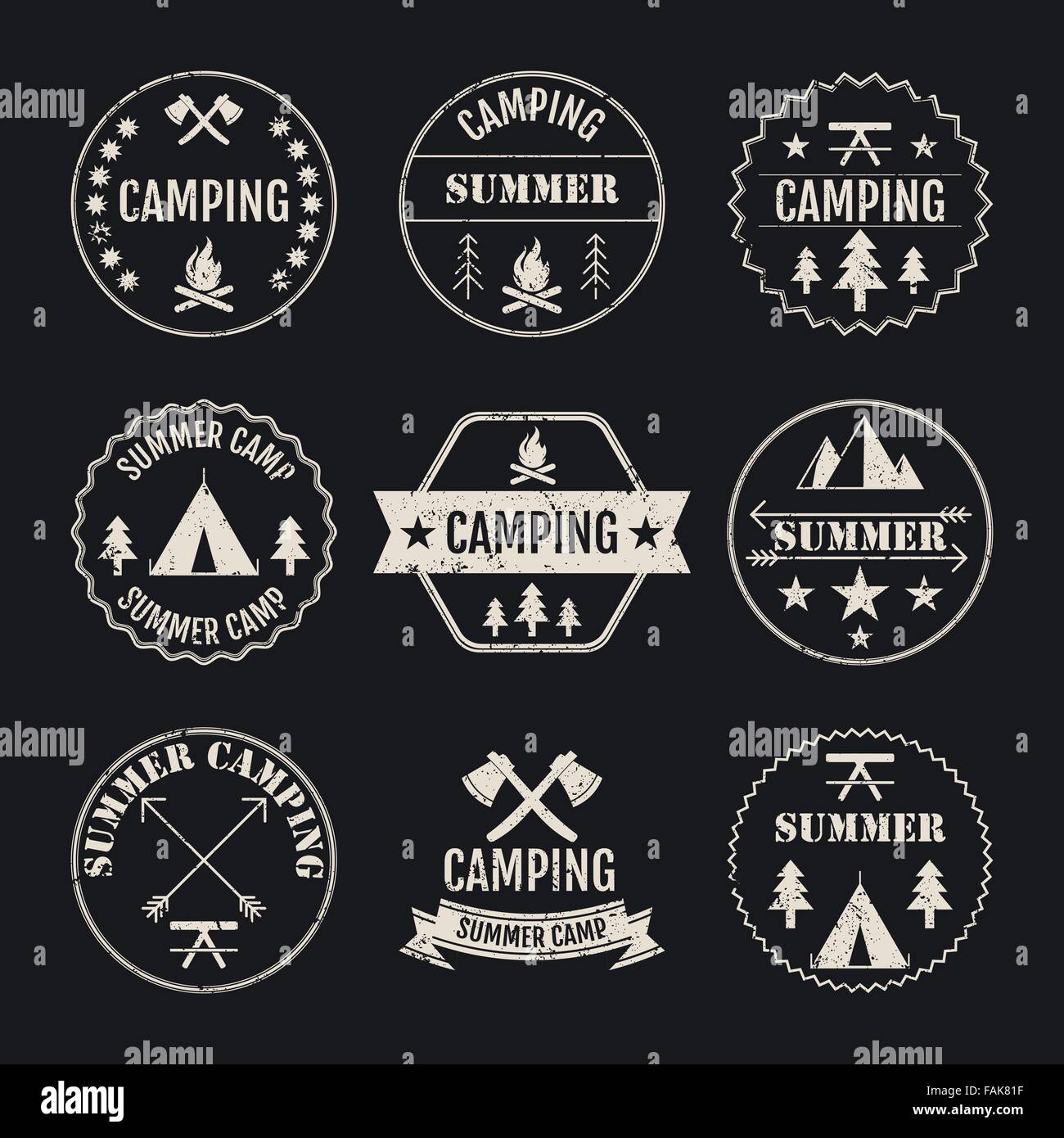 Vector illustration set of logos Stock Vector Image & Art - Alamy