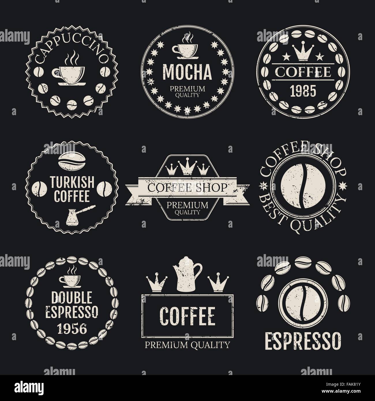 Vector illustration set of logos Stock Vector Image & Art - Alamy