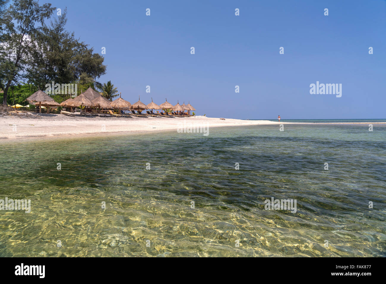 Beach on the small island Gili Air, Lombok, Indonesia, Asi Stock Photo
