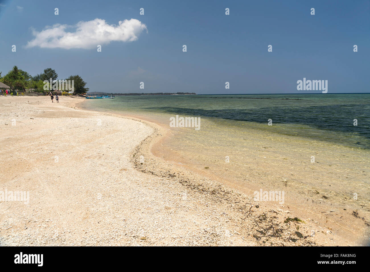 Beach on the small island Gili Air, Lombok, Indonesia, Asi Stock Photo