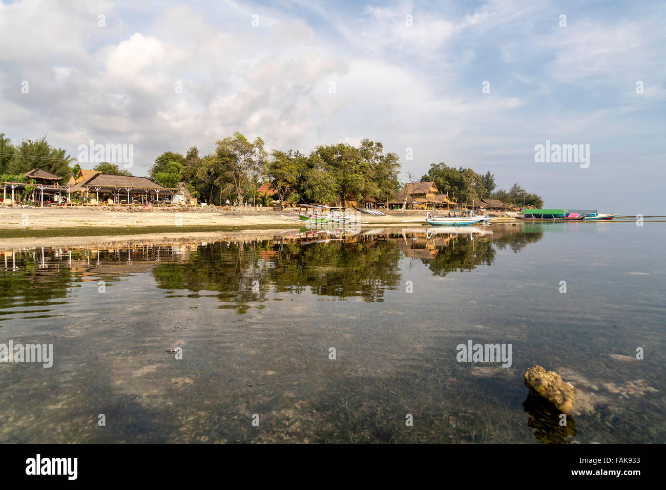 the small island Gili Air, Lombok, Indonesia, Asia Stock Photo