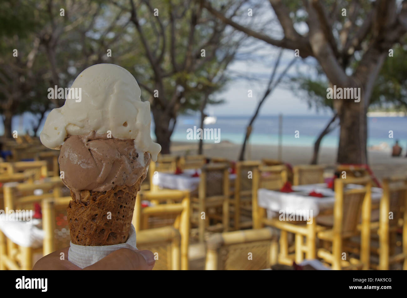 Ice cream on Gili Islands, Indonesia Stock Photo