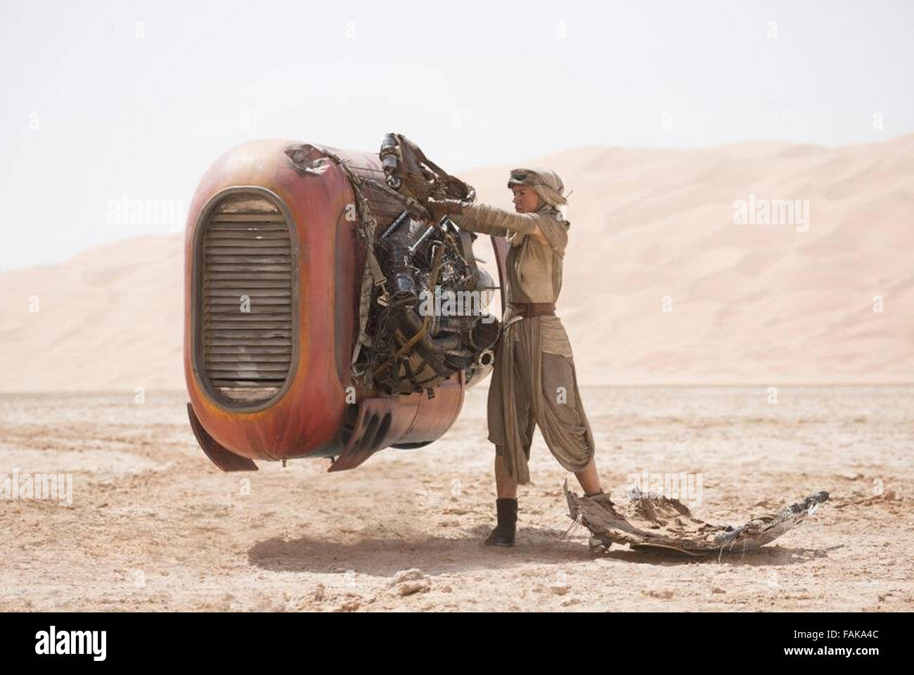 STAR WARS: THE FORCE AWAKENS 2015 Lucasfilm with Daisy Ridley Stock Photo